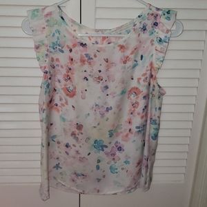 Lauren Conrad Watercolor Spring Blouse